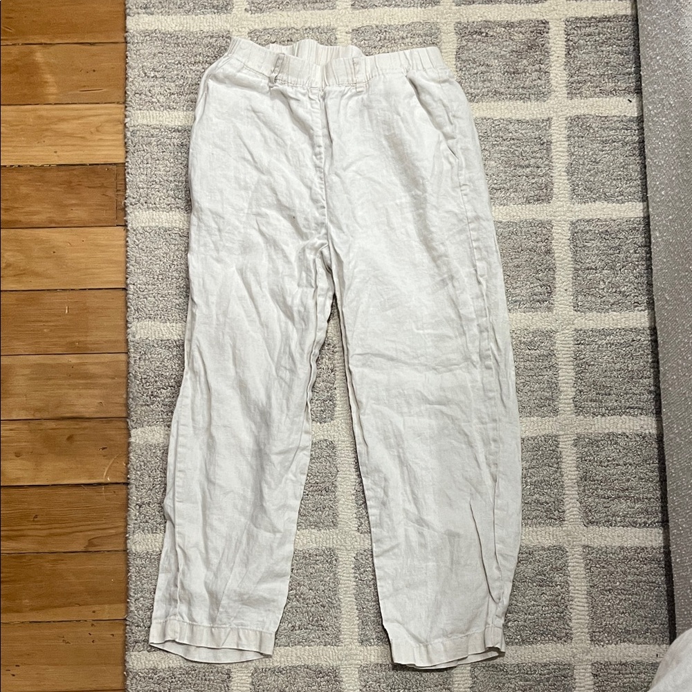 Quince White Linen Pants